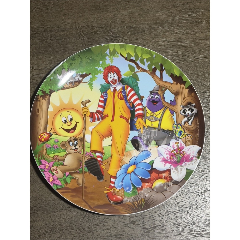 VTG Mcdonalds Summer Day Hike Sun Coast Collectible Plate 2003 Ronald, Grimace!